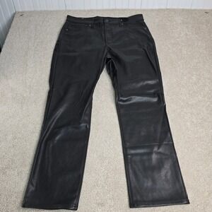 Gap Vintage Slim High Rise Faux Leather Pants Black 16R 406629-00-1 NWT Womens